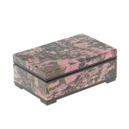 Шкатулка из камня родонит 11х7х4,5 см