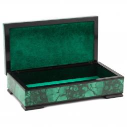 Шкатулка для хранения денег &amp;quot;Купюра&amp;quot; камень малахит 18,5х9,5х5 см