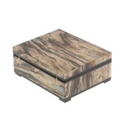 Шкатулка из камня окаменелое дерево 11,5х9х4,5 см