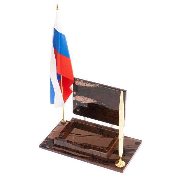 Мини-набор &amp;quot;Карта Российской Федерации&amp;quot; из коричневого обсидиана 126524