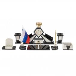 Настольный набор &amp;quot;Герб&amp;quot; из мрамора