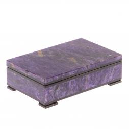 Шкатулка из чароита 12,5х8х4 см