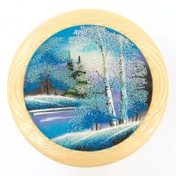 Тарелка декоративная &amp;quot;Зима&amp;quot; 25 см каменная крошка