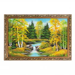 Картина &amp;quot;Осенний пейзаж&amp;quot; багет 40х60см, каменная крошка