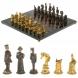 Шахматы подарочные &amp;quot;Деревенские&amp;quot; фигуры бронза, доска камень 40х40 см 120036