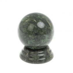 Шар 6 см на подставке из шабровского змеевика 6х6 см