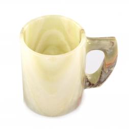 Сувенирная кружка из камня оникс &amp;quot;Для чая&amp;quot; 290 мл 11х7,5х9,5 см (3х4)
