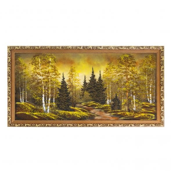 Картина из каменной крошки &amp;quot;Осень янтарная&amp;quot; багет 47х87 см 122840