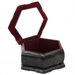 Шкатулка с мозаикой &amp;quot;Шесть граней&amp;quot; из камня 14,5х12,5х7 см