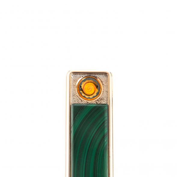Подарочная USB зажигалка из малахита 121263