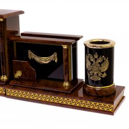 Настольный набор из обсидиана &amp;quot;Королевский&amp;quot;