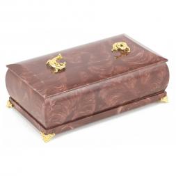 Шкатулка "Дуэт" камень лемезит 19х10х7 см