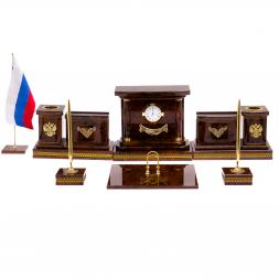 Письменный прибор из обсидиана &amp;quot;Королевский&amp;quot; 12 предметов