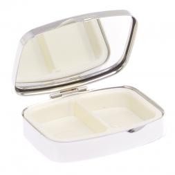 Таблетница на 2 отделения камень афганский лазурит цвет серебро