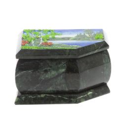 Шкатулка с расписной крышкой &amp;quot;Лето&amp;quot; 11х9х6,5 см