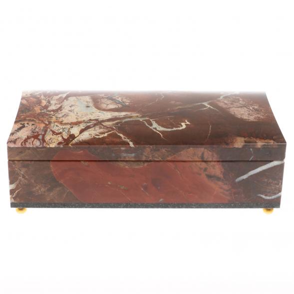 Ларец из яшмы 18х8,5х6,5 см 130002