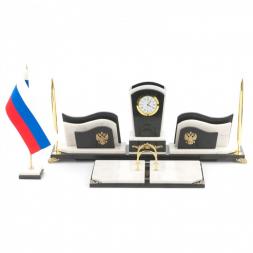 Настольный набор из мрамора и долерита