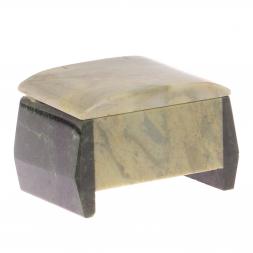 Шкатулка &amp;quot;Персона&amp;quot; из офиокальцита 9х6,5х5 см
