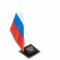 Флагшток "Герб РФ" из черного обсидиана 9х9х32 см