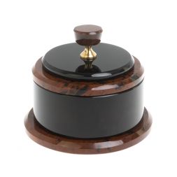 Шкатулка круглая из обсидиана 9,5х9,5х8 см