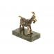Статуэтка из бронзы &amp;quot;Коза&amp;quot; на подставке из змеевика 130646
