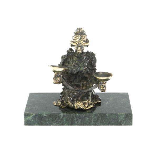 Сувенир статуэтка знак зодиака &amp;quot;Весы&amp;quot; из бронзы и камня 116092